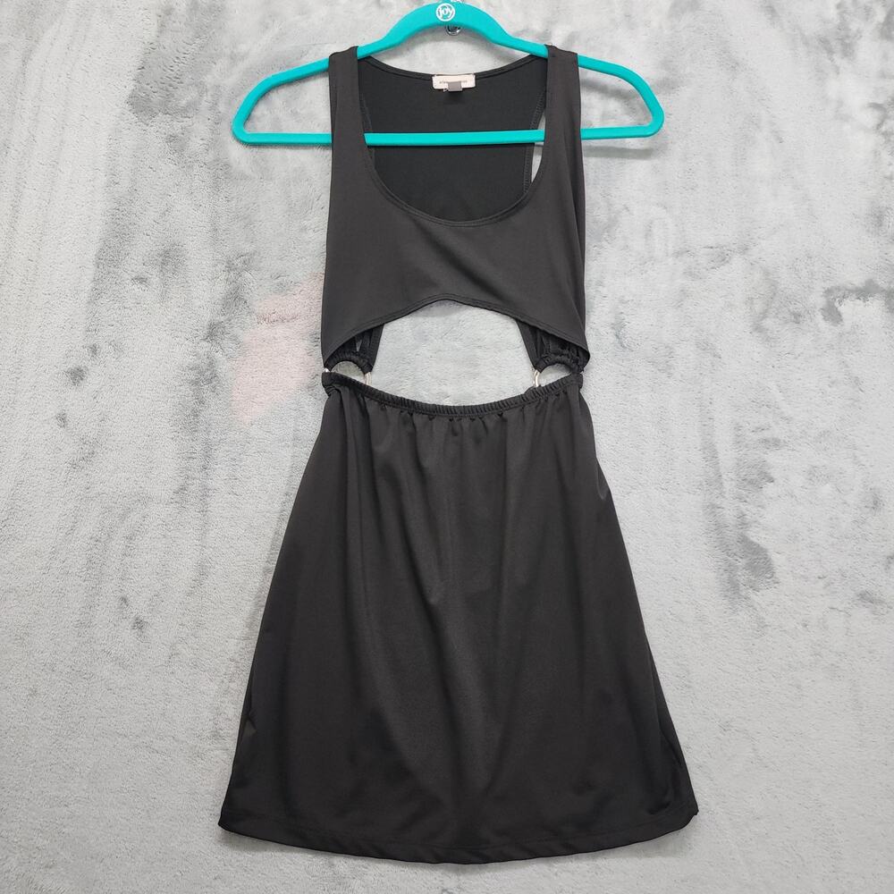 Silence + Noise Dress Womens M Black Sleeveless Cutout O-Ring Mini Stretch Party